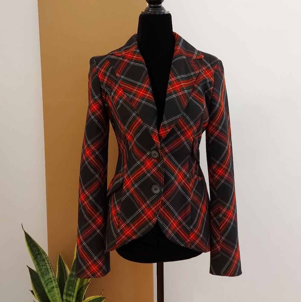 Attitude by Jay Manual Plaid blazer